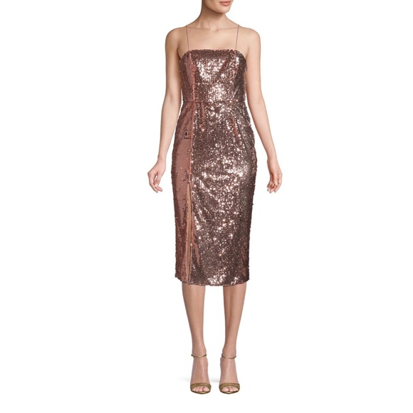 Jay Godfrey Dresses & Skirts - SOLD JAY GODFREY Sequin Rose Gold Sheath Dress NWT